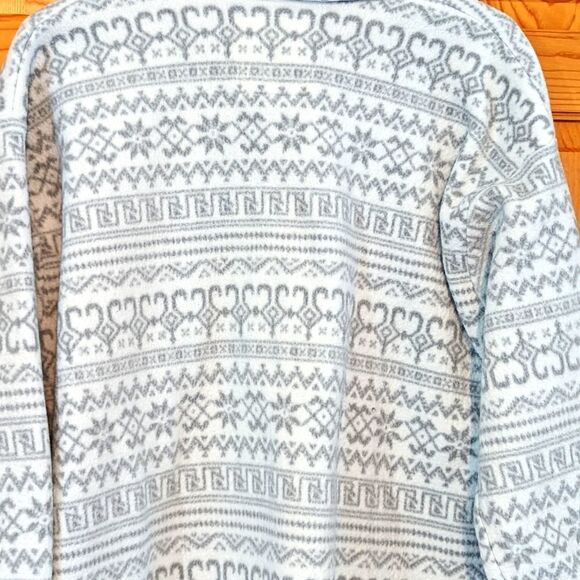 Victoria's Secret Country‎ Cozy Gray Fleece Jacket Shirt Small - Picture 8 of 10